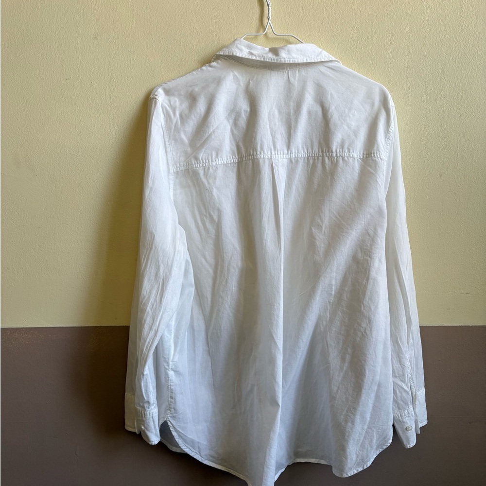 H&M White Collared Button-Front Shirt - Picture 3 of 3